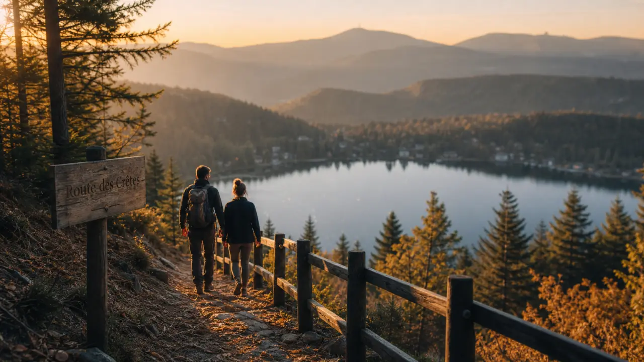Decouvrir vosges : sentier vers la Route des Crêtes, lac de Gérardmer et Hohneck