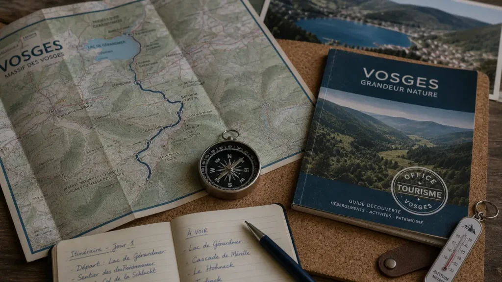 Office de tourisme gérardmer hautes vosges : carte itinéraires lac et crêtes