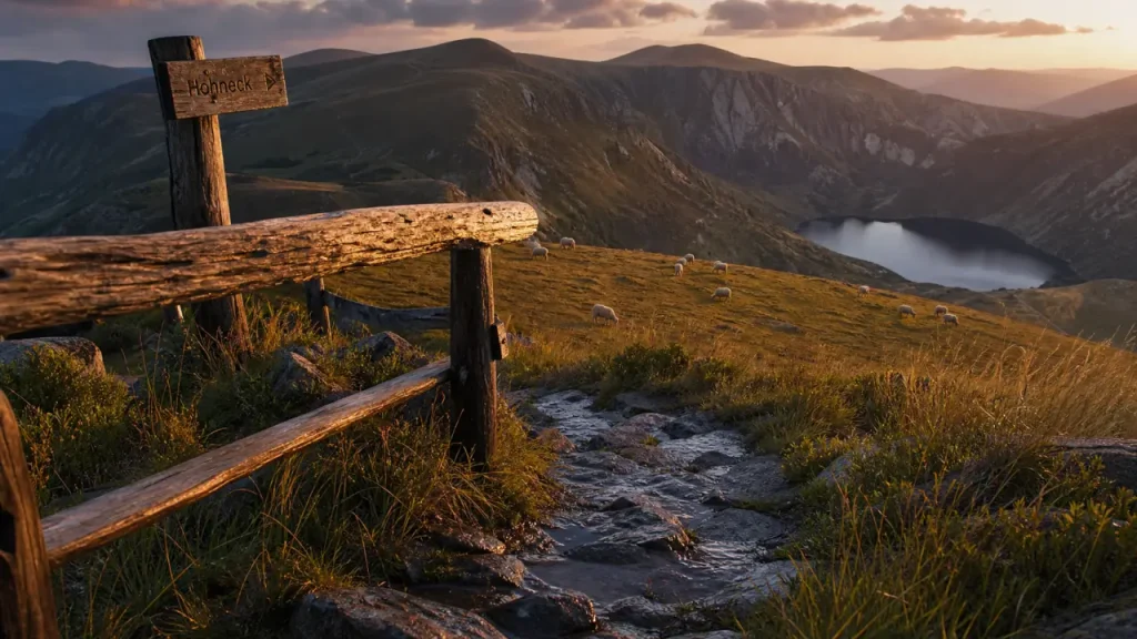 Plus belle randonnée vosges : sentier vers le Hohneck et crêtes, golden hour