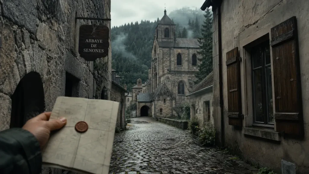 Photo Senones : abbaye, rue ancienne et vallée du Rabodeau