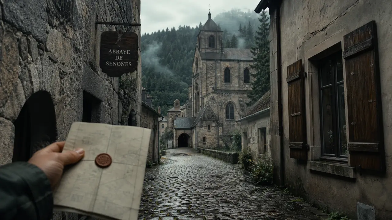 Photo Senones : abbaye, rue ancienne et vallée du Rabodeau