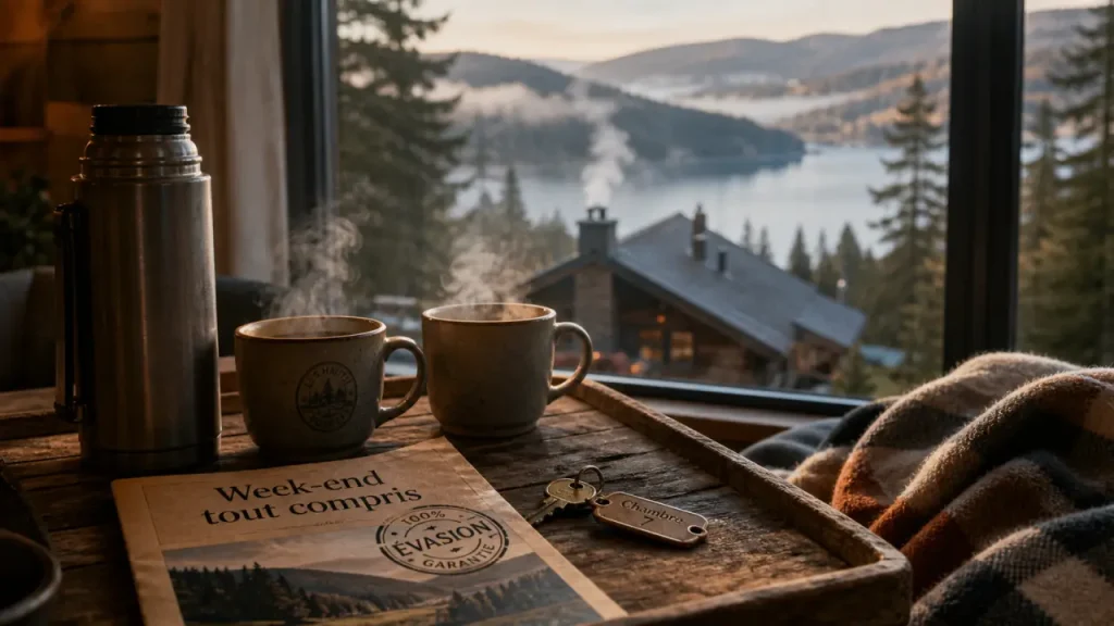 Week end vosges tout compris : chalet spa, randonnée, clé de chambre