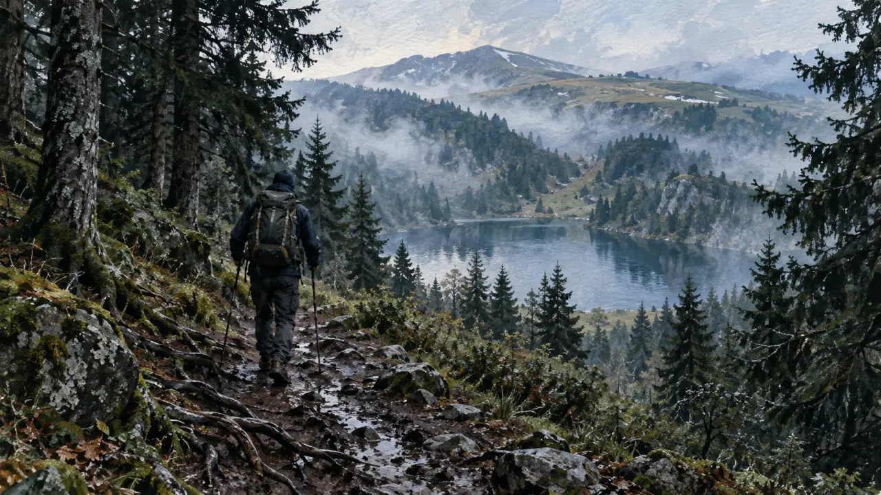 Circuit randonnée 3 jours vosges : sentier vers lac et refuge