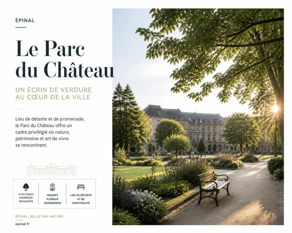 Parc du Château à Épinal, balade romantique à deux