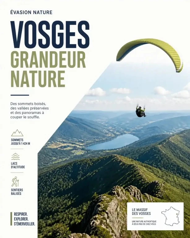Baptême de parapente au-dessus des Vosges, une activité à sensations à Gérardmer