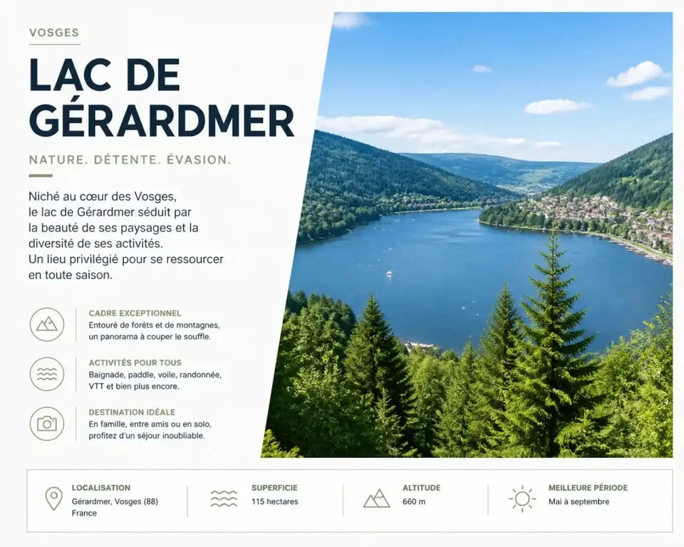 Lac de Gérardmer en été, une activité incontournable pour votre séjour à Gérardmer