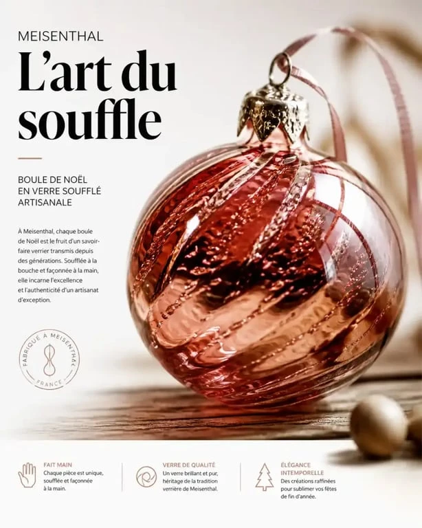 Boule de Noël de Meisenthal, artisanat d'art verrier lorrain