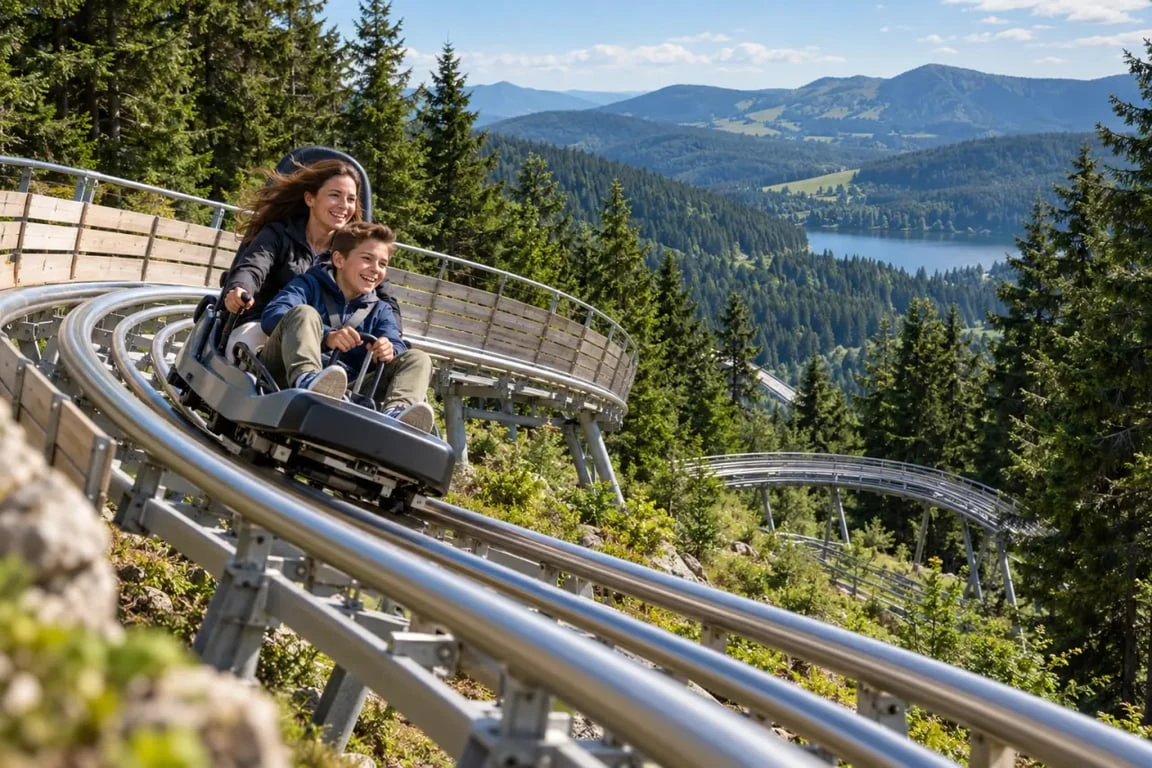 Luge d'été Gérardmer au col de la Schlucht dans les Hautes Vosges
