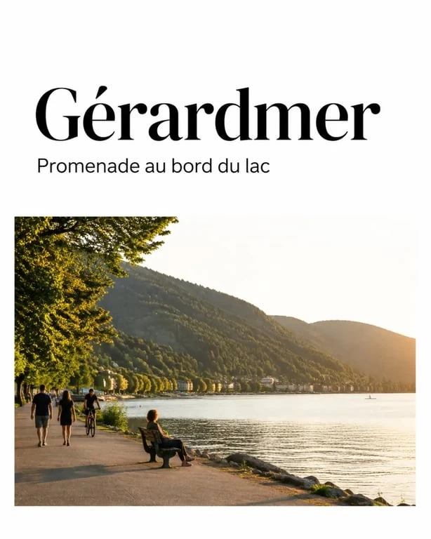 Activité gerardmer au lac de Gérardmer avec promenade au bord de l’eau et montagnes vosgiennes