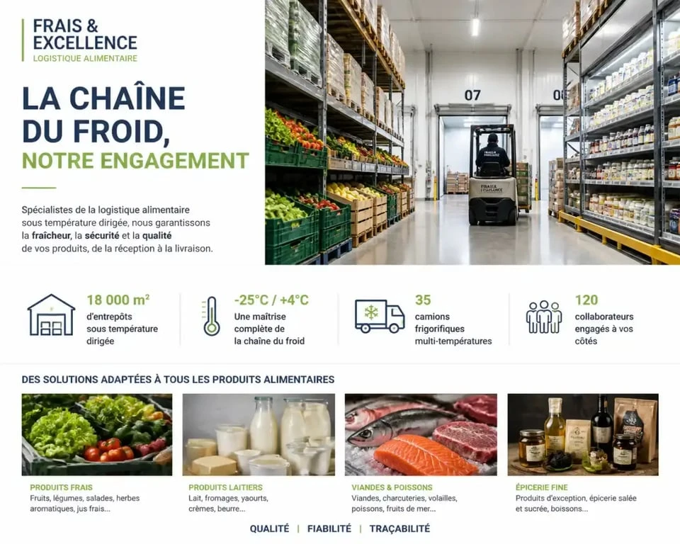 Entrepôt logistique de Cleurie-Augier pour la distribution de produits frais aux professionnels