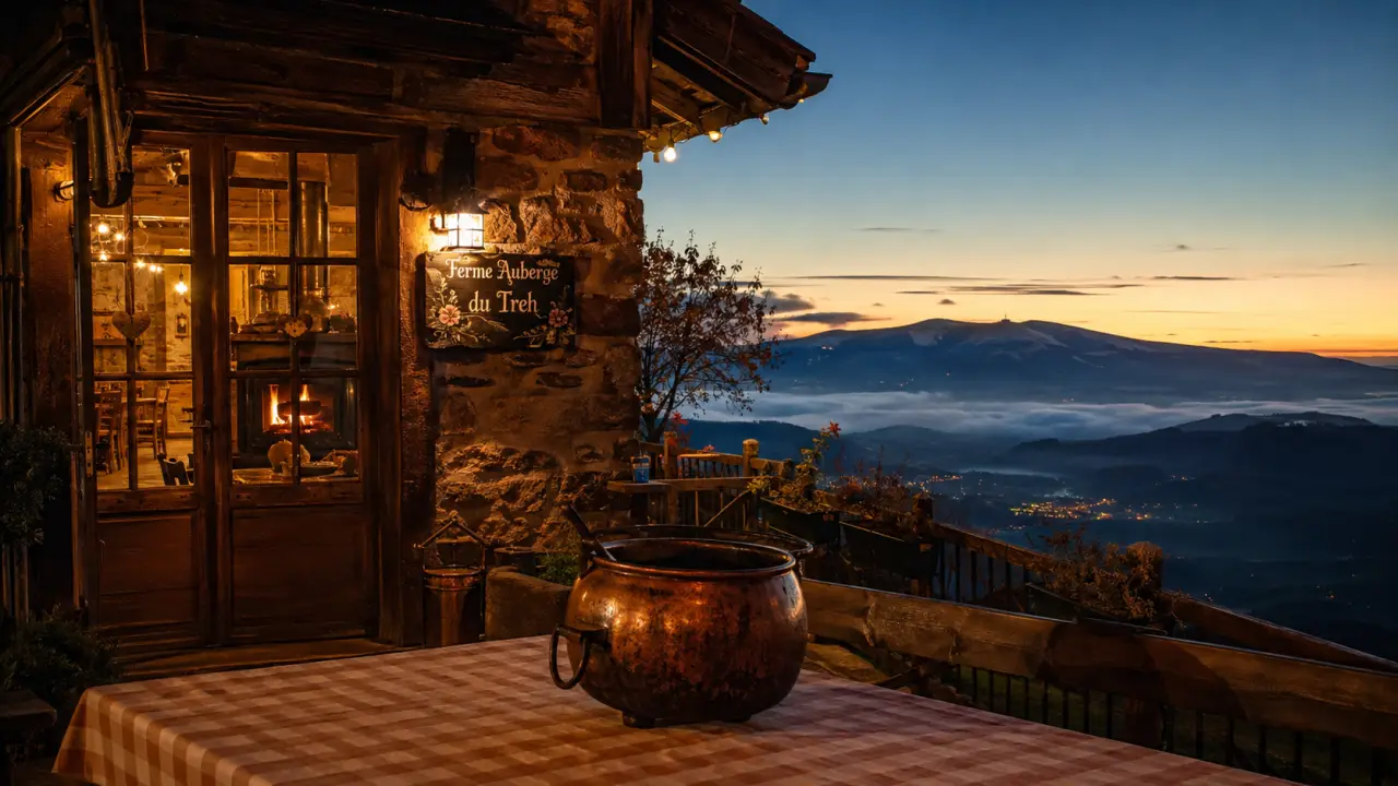 Ferme auberge treh et vue panoramique vers Markstein