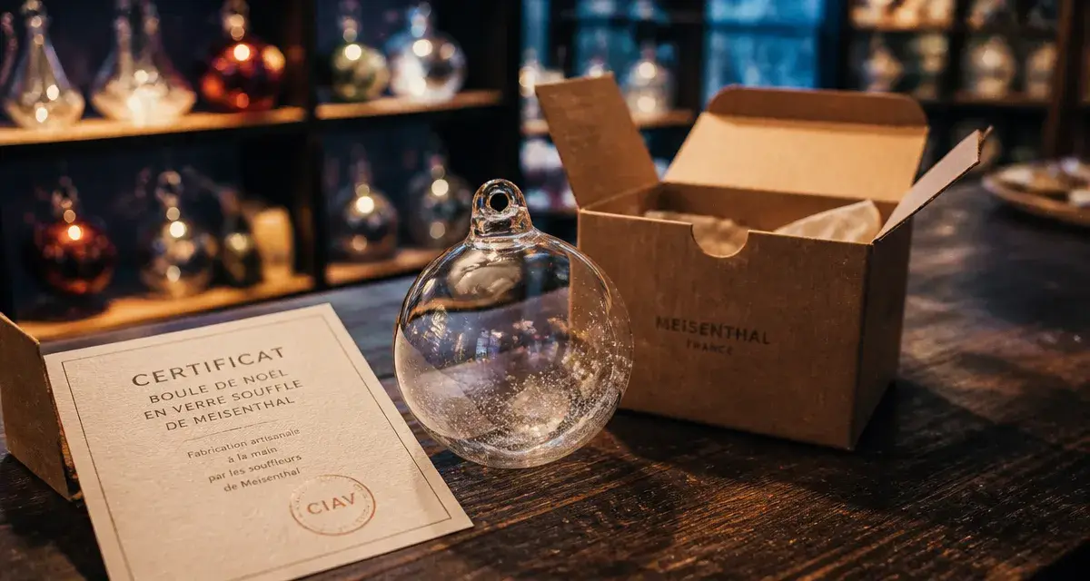 Meisenthal boule 2026 : certificat et boîte artisanale à Bitche
