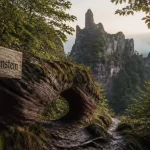Quoi visiter dans les Vosges du Nord : rocher en grès rose et ruines de Fleckenstein