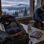 Randonnée 2 jours avec nuit en refuge vosges : sac et crêtes du Hohneck au matin