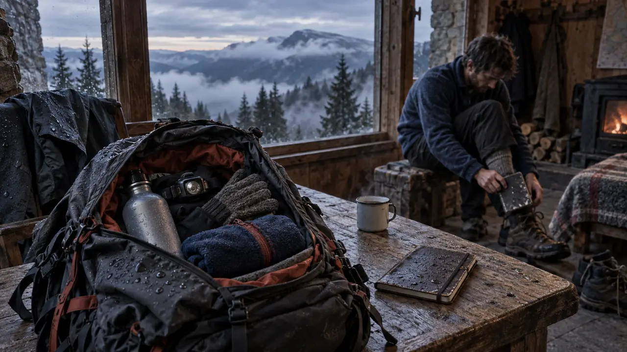 Randonnée 2 jours avec nuit en refuge vosges : sac et crêtes du Hohneck au matin