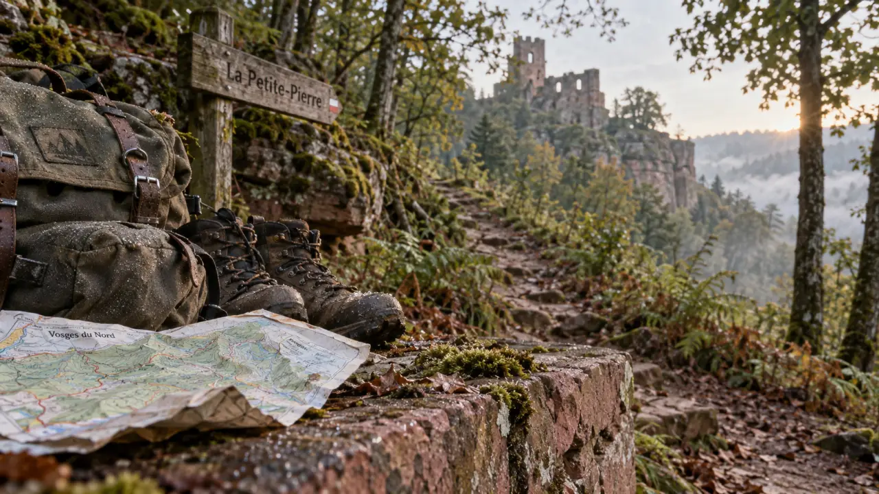Randonnée 2 jours Vosges du Nord : grès rose, château et sentier