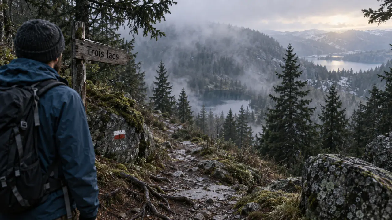 Randonnée des 3 lacs vosges itinéraire : sentier “Trois lacs” dans les Vosges, Lac Noir et Lac Blanc