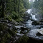 Randonnée cascade Vosges : sentier vosgien près de la cascade