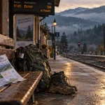 Randonnée Vosges accessible en train : quai TER, sac et chaussures de marche