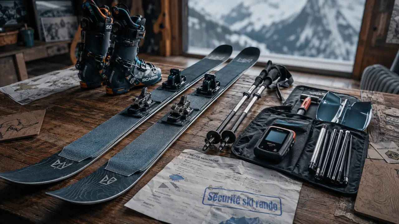 Ski rando : matériel léger, DVA, pelle et sonde prêts