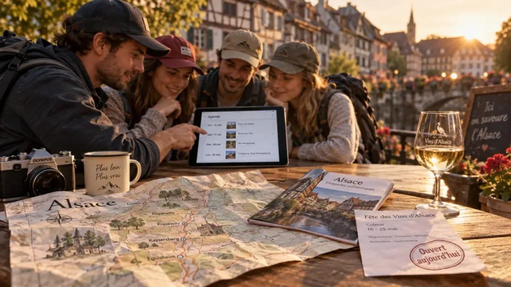 Sortie haut rhin : guide Alsace et agenda par date sur une terrasse à Colmar