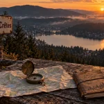 Tourisme haute vosges : lac et crêtes à l’heure dorée