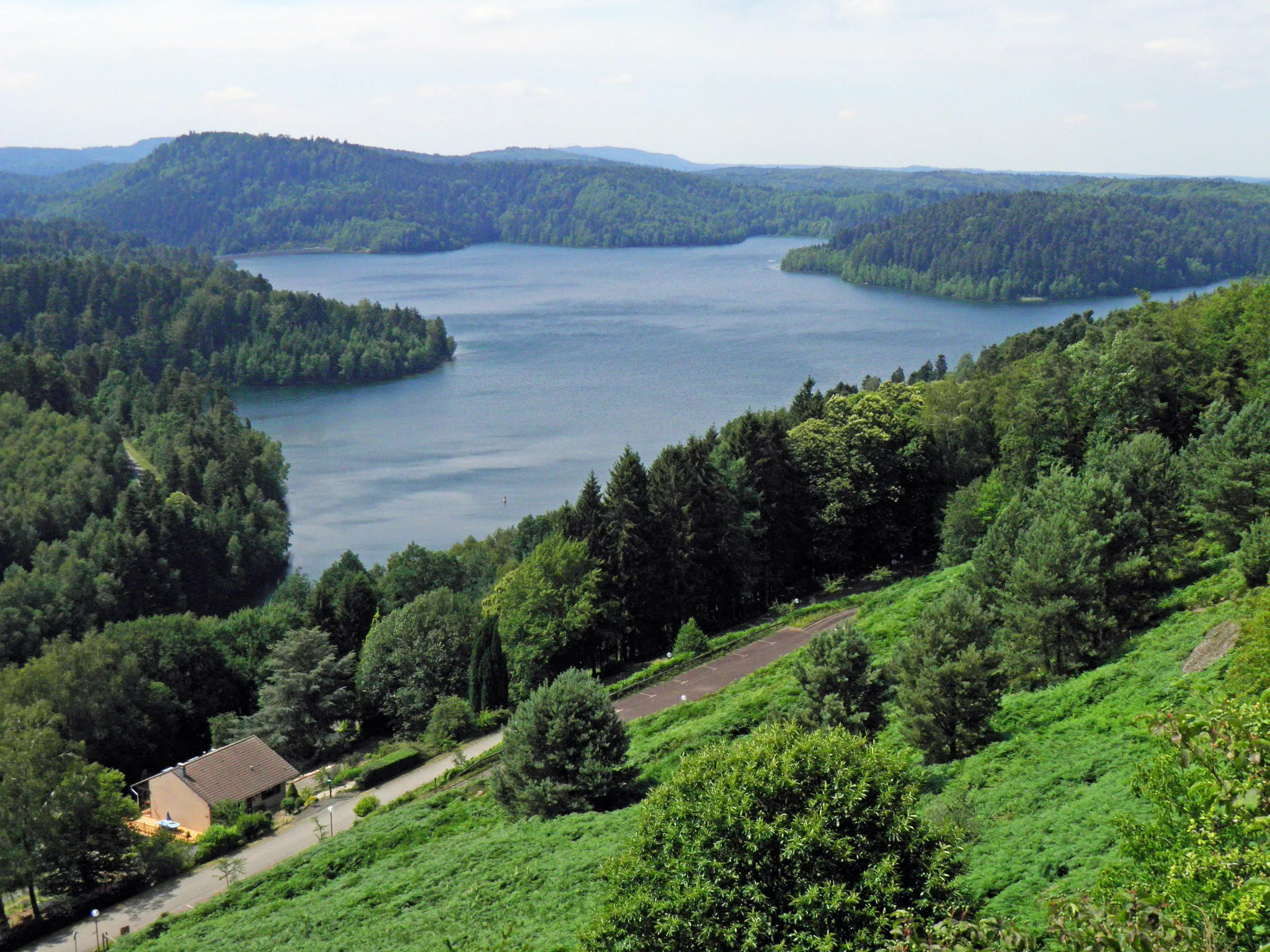 Les anses boisées du lac de Pierre-Percée.