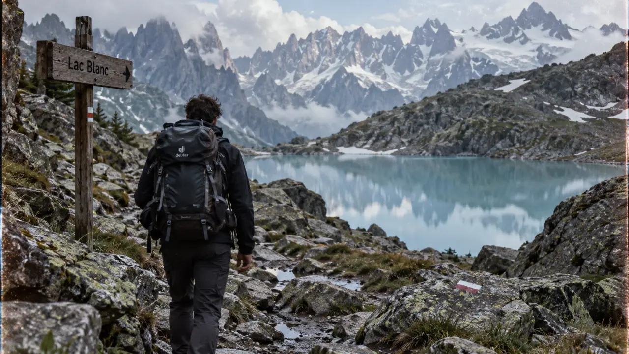 Rando Lac Blanc : sentier vers le Lac Blanc de Chamonix, départ Flégère