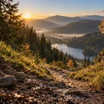 Randonnée la bresse vosges : sentier vers les lacs, vue Hohneck