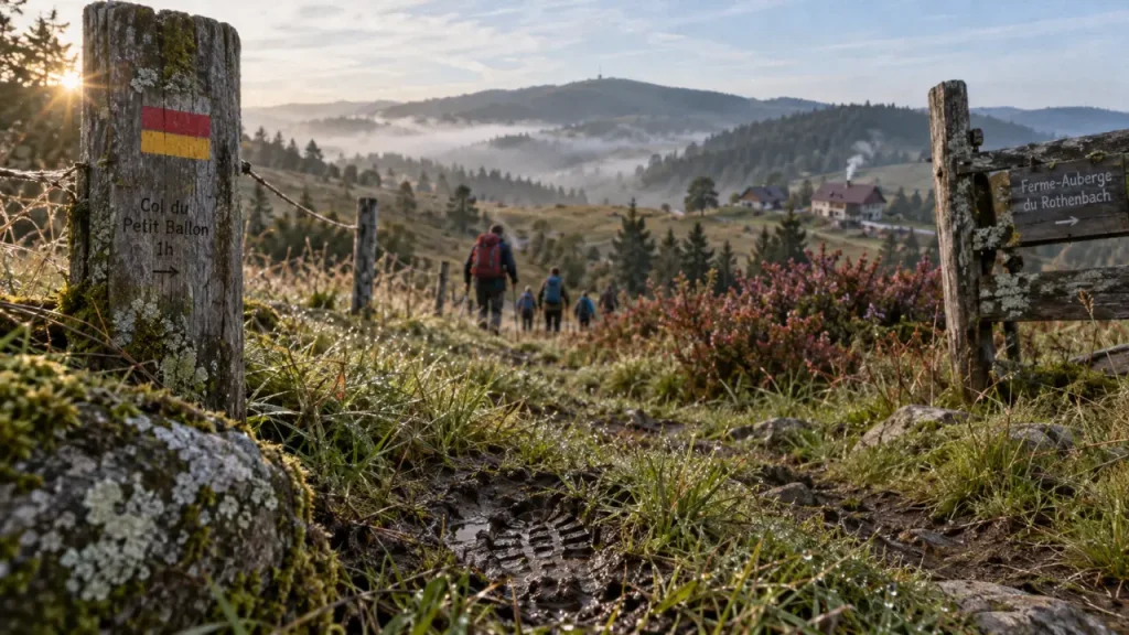 Randonnée au Petit Ballon dans les Vosges : 7 h 00, chaumes et balisages à surveiller