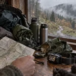 Randonnée plusieurs jours Vosges : sac à dos et carte de crêtes