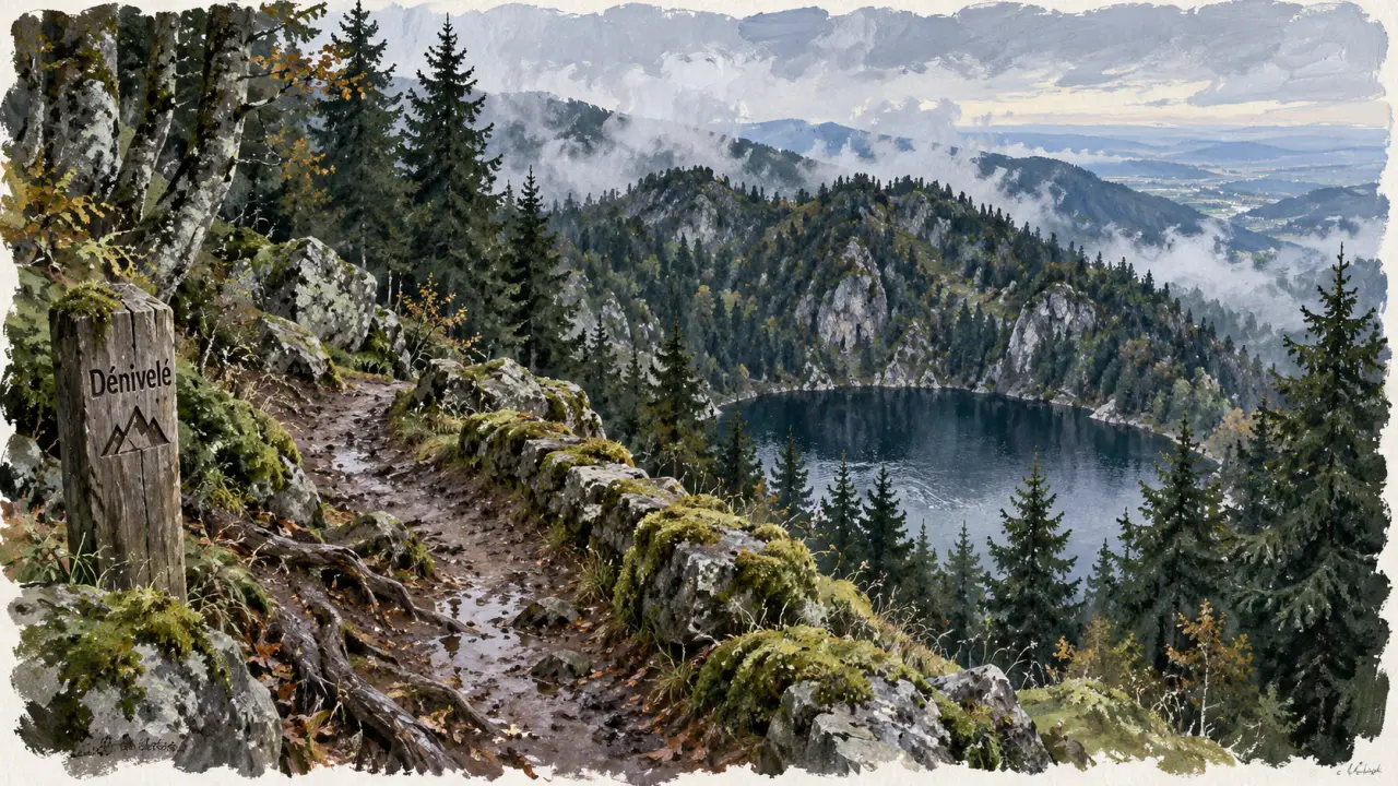 Randonnée dans les Vosges alsaciennes : sentier de crête et lac