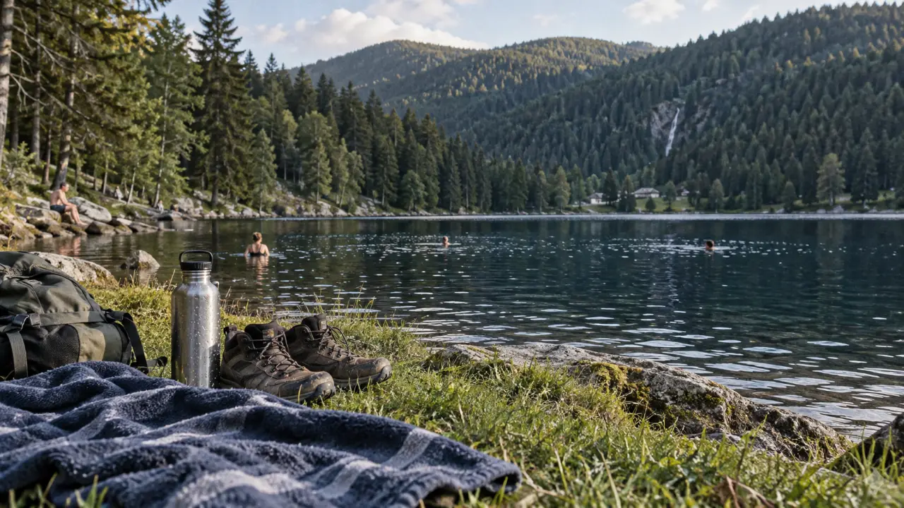 Lac de Longemer dans les Vosges en vacances d’été